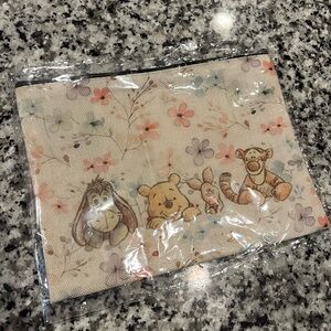 Winnie the Pooh Floral Canvas Zipper Pouch – Disney Characters - NIP